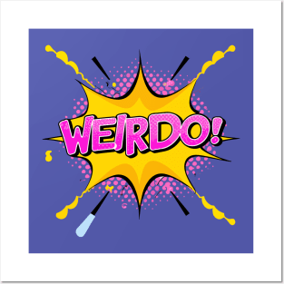 Weirdo Typography | Old Action Comic Style Design Posters and Art